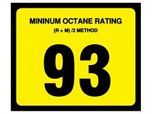 OR-93 93 Octane Rating Decal