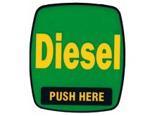 888460-001-029 Diesel Label W/Push Here