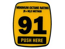 888460-001-007 91 Octane Label W/Push Here