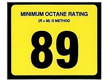 OR-89 89 Octane Rating Decal