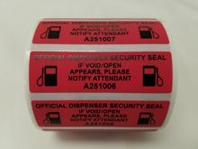 SSL-250-R Red Seal is Broken Decal (250 per Roll)